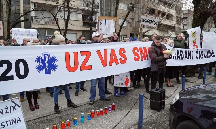 Prosvjedna šetnja Nezavisnog sindikata zaposlenika SKB Mostar
