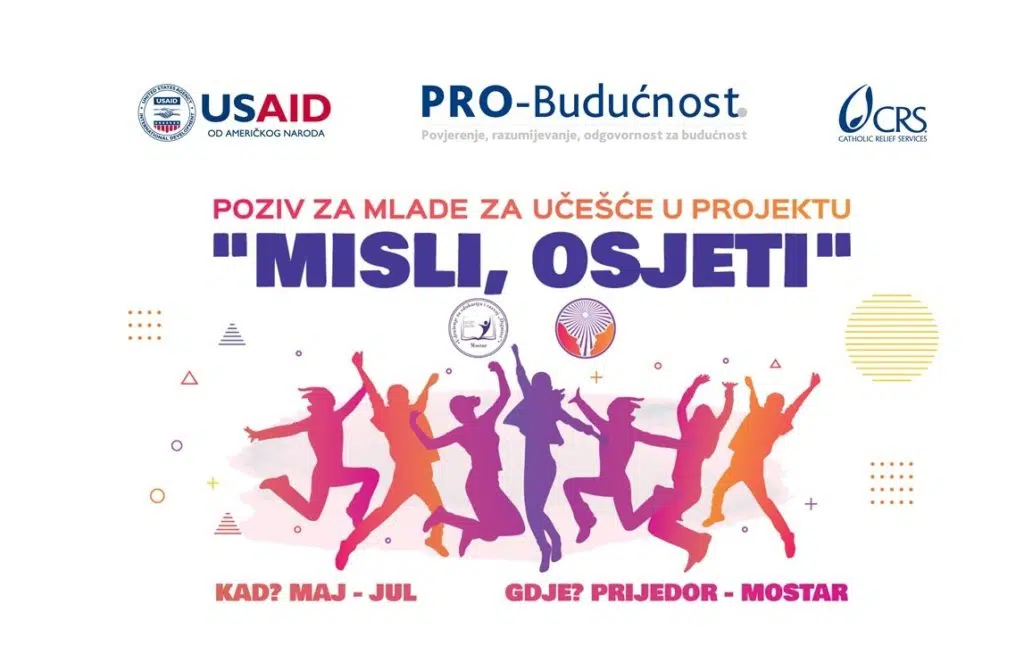 Produženje roka za prijavu mladih za učešće u projektu “Misli, osjeti”
