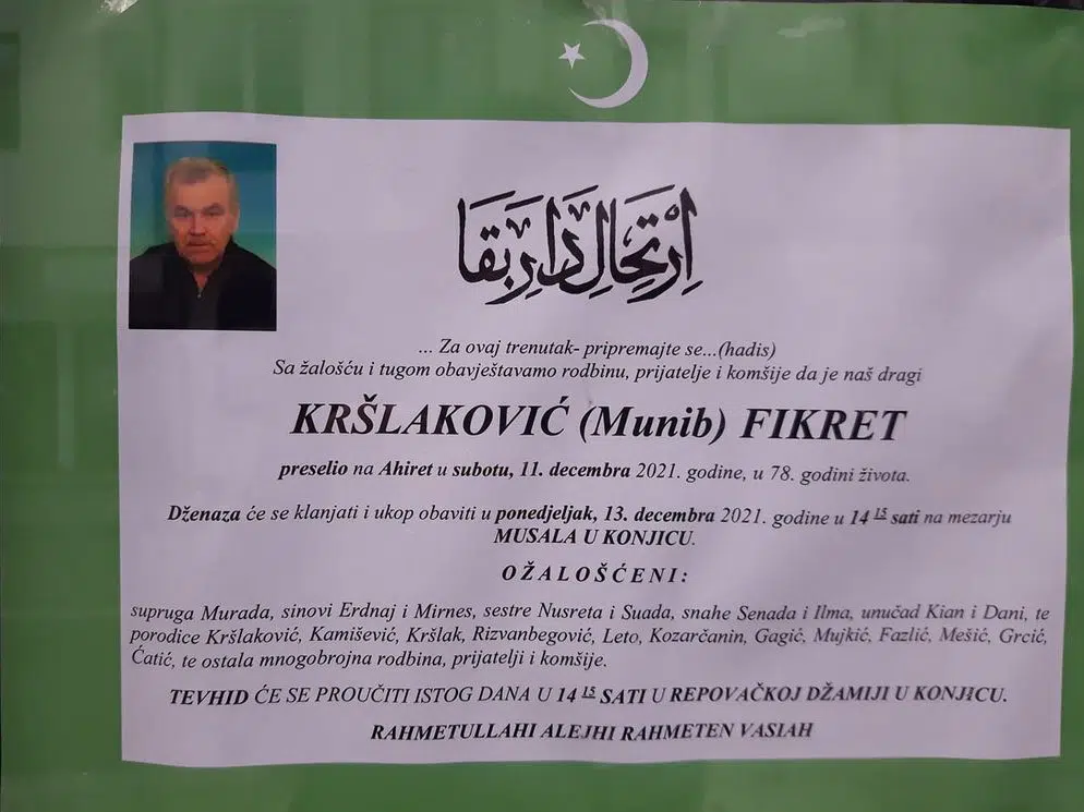 Preminuo je Kršalović Fikret