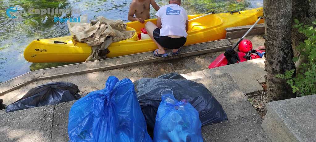 FOTO | Očišćena rijeka Trebižat: Na 13 kilometara prikupljeno 12 vreća otpada
