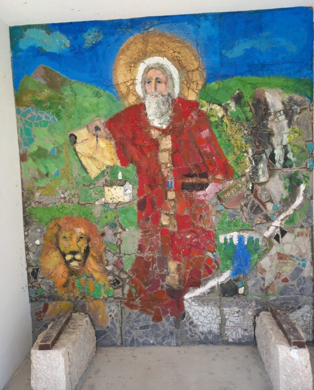 FOTO: POSTAVLJENA freska-mozaik u kapelici sv. Jeronima na lokalitetu Rajkovača u Šuici