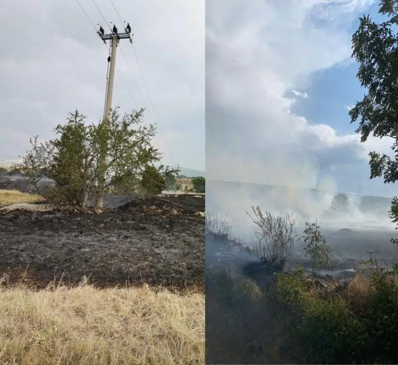 Udar groma u betonski stup izazvao požar iznad Gornje Bukovice, brzom intervencijom požar ugašen