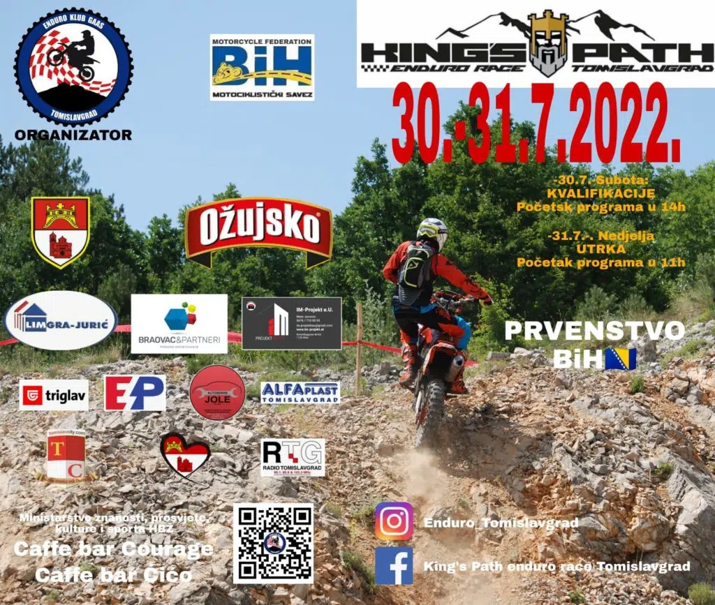 Ovoga vikenda počinje 6. Međunarodna King`s path Extreme enduro utrka u Tomislavgradu