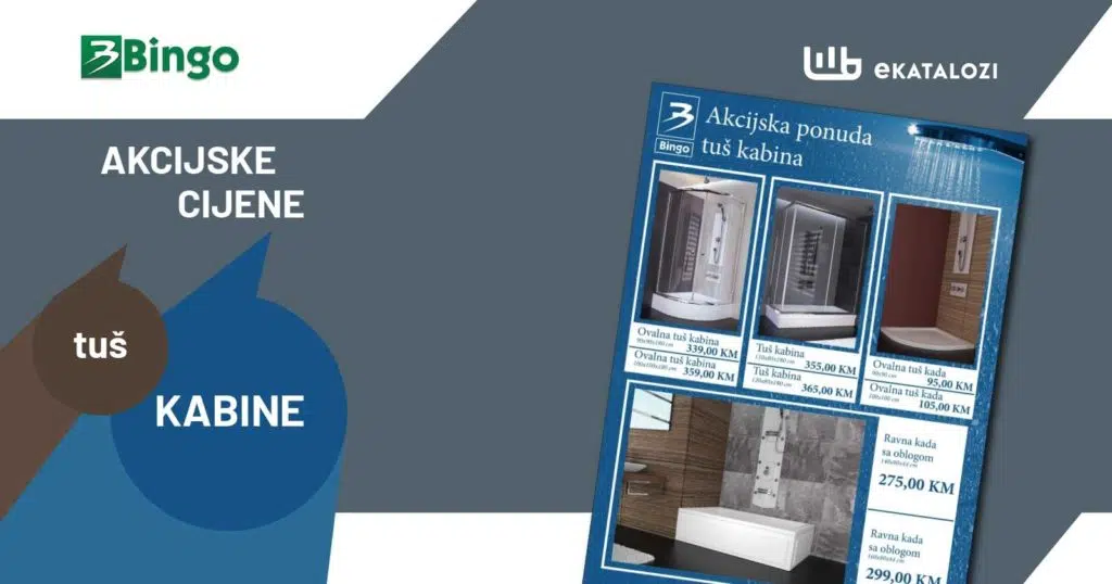 BINGO Akcija 【TUŠ KABINE】JUL 2022 super ponuda