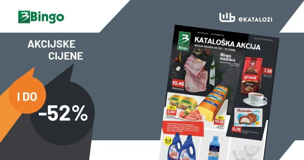 BINGO Kataloška akcija 【SNIŽENJE I DO 52%】 JUL 2022 FENOMENALNA PONUDA od 19.7. do 31.7.2022.