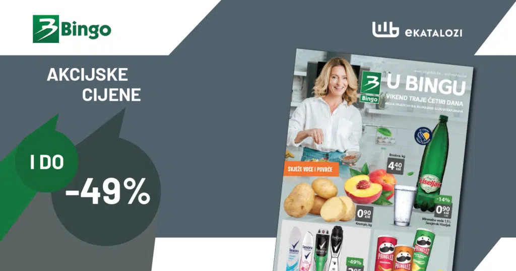 BINGO Vikend akcija ▷【Sniženje -49%】 AVGUST 2022 FENOMENALNE cijene od 18.8. do 21.8.2022.