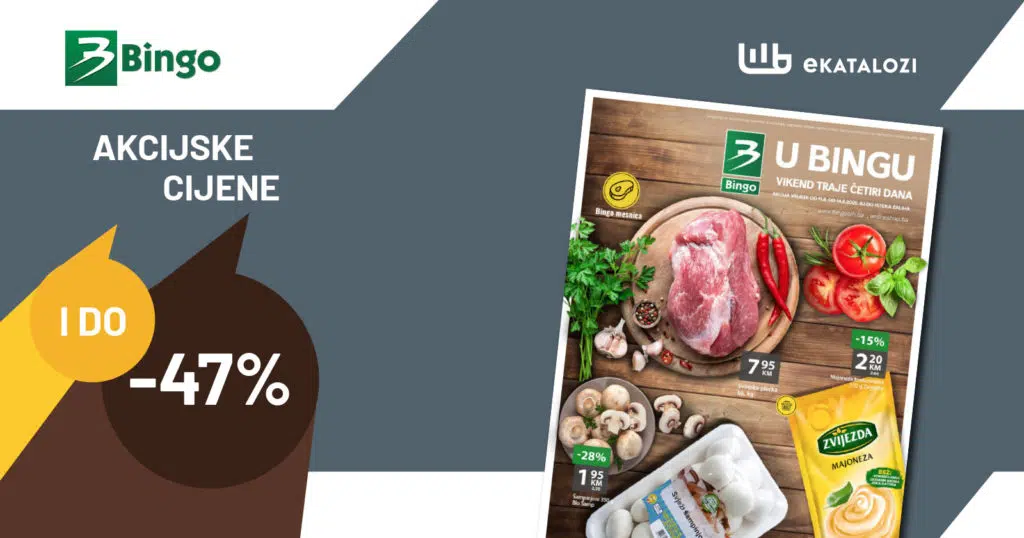 BINGO Vikend akcija ▷【Sniženje -47%】 BINGO Vikend akcija AVGUST 2022 NOVA ponuda od 11.8. do 14.8.2022.