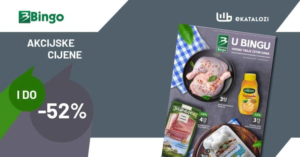 BINGO Vikend akcija ▷【Sniženje -52%】 AVGUST 2022 NOVO akcijsko sniženje od 25.8. do 28.8.2022.