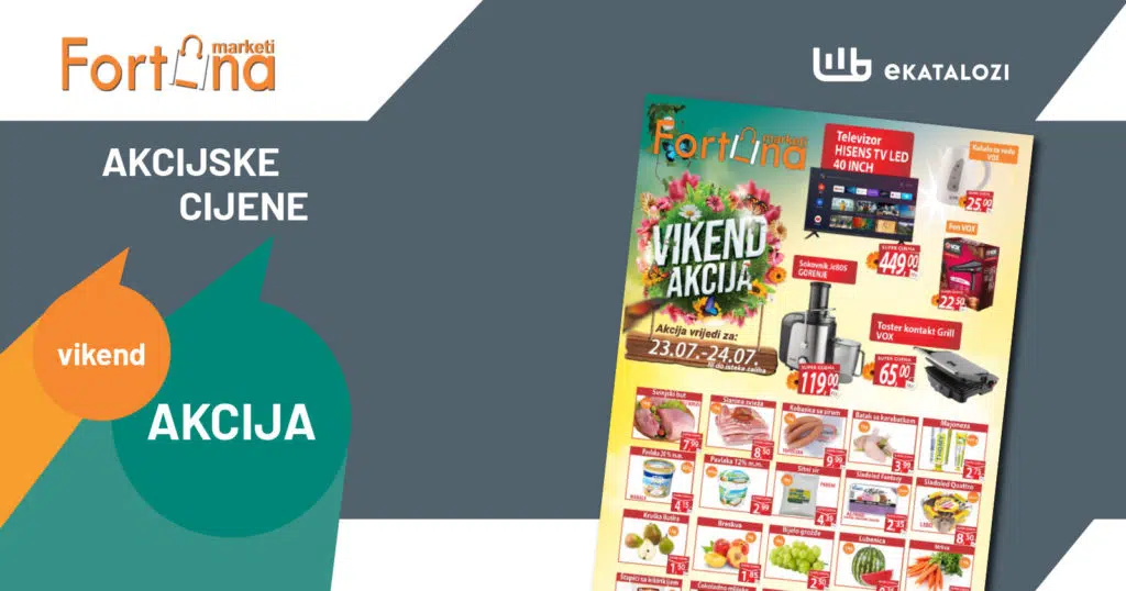 FORTUNA Vikend akcija【FENOMENALNE cijene】JUL 2022 sniženje od 23.7. do 24.7.2022.