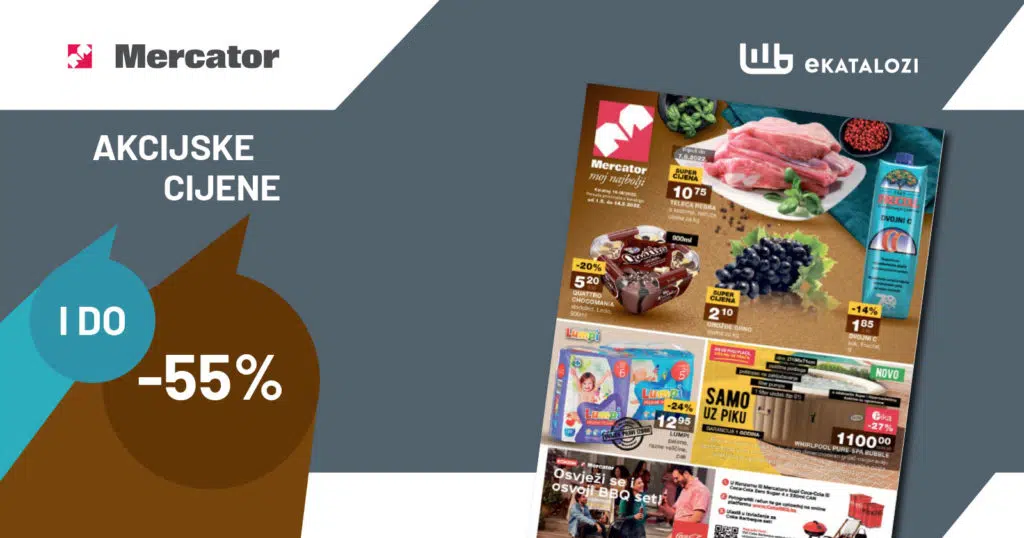 MERCATOR Redovni katalog ▷【Sniženje do 55%】AVGUST 2022 NOVA ponuda 1.8.2022.do 14.8.2022.