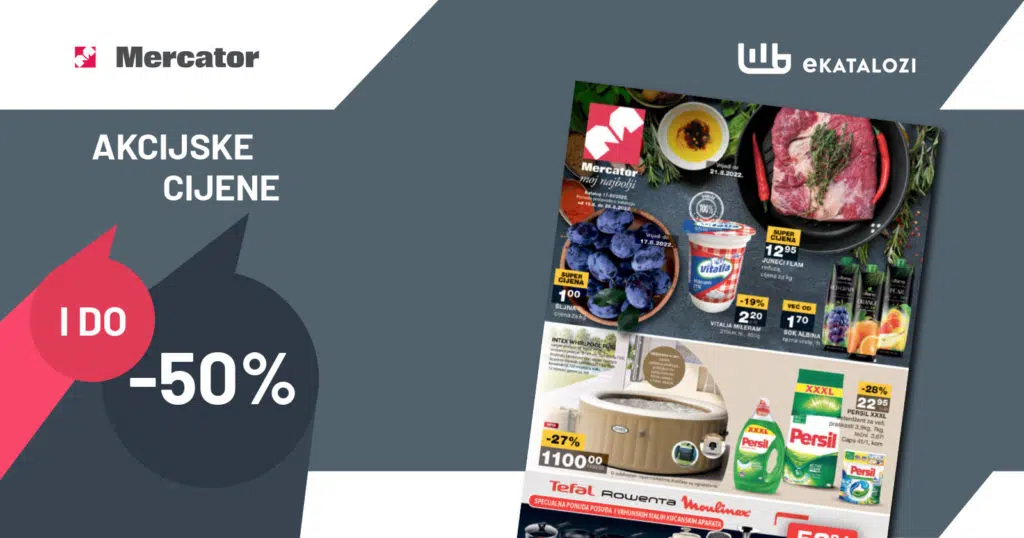 MERCATOR Redovni katalog ▷【Sniženje do 50%】AVGUST 2022 super ponuda od 15.8. do 28.8.2022.