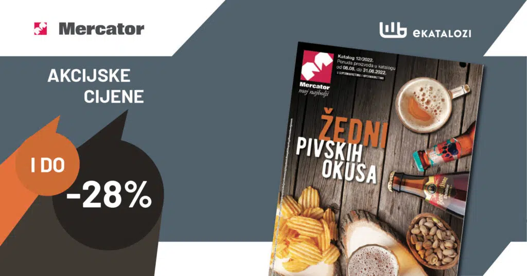 MERCATOR katalog piva ▷【SNIŽENJE -28%】AVGUST 2022 akcija do 31.8.2022.