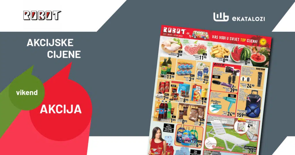 ROBOT Vikend akcija ▷【SUPER Sniženje】 JUL 2022 novo sniženje 30.7. i 31.7.2022.