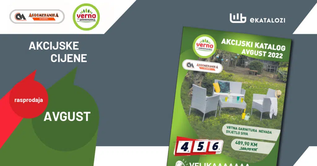 VERNO AGROMEHANIKA Katalog 【SUPER Akcija】AVGUST 2022 sniženje od 1.8. do 31.8.2022.
