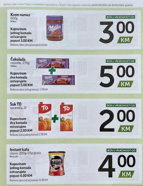 TROPIC i MOJ MARKET Bonbonjera SEPTEMBAR 2022 ekatalozi.com akcija od 1.9. do 30.9.2022 5