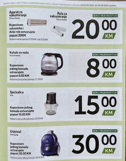 TROPIC i MOJ MARKET Bonbonjera SEPTEMBAR 2022 ekatalozi.com akcija od 1.9. do 30.9.2022 11