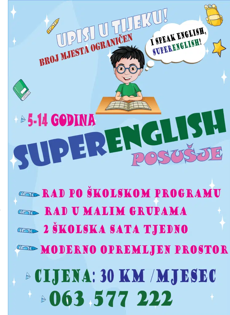 Škola stranih jezika SUPERENGLISH otvara upise