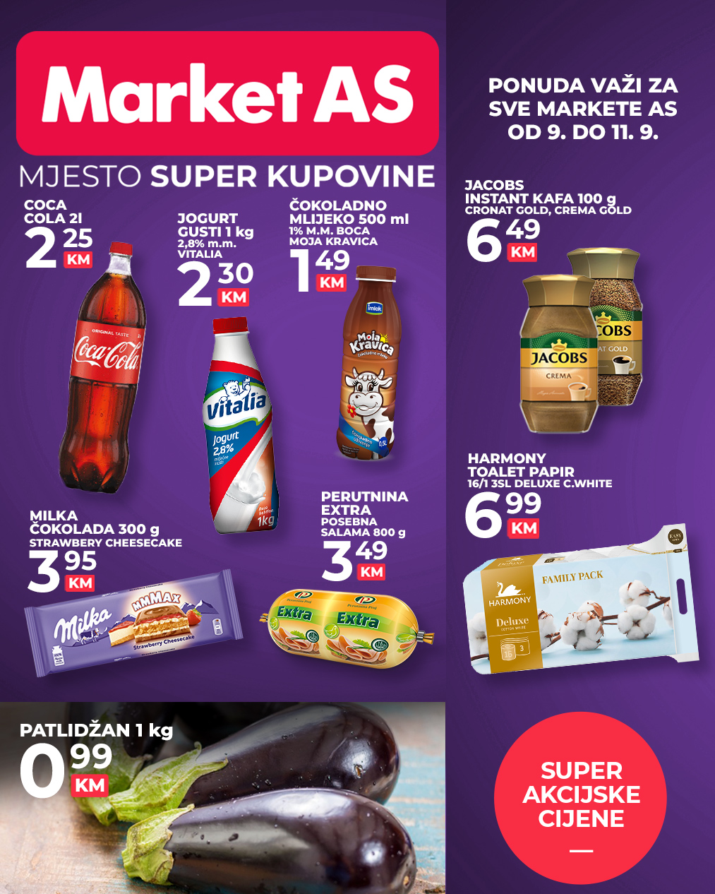 MARKET AS vikend akcija SEPTEMBAR 2022 ekatalozi.com super snizenje od 9.9. do 11.9.2022 2