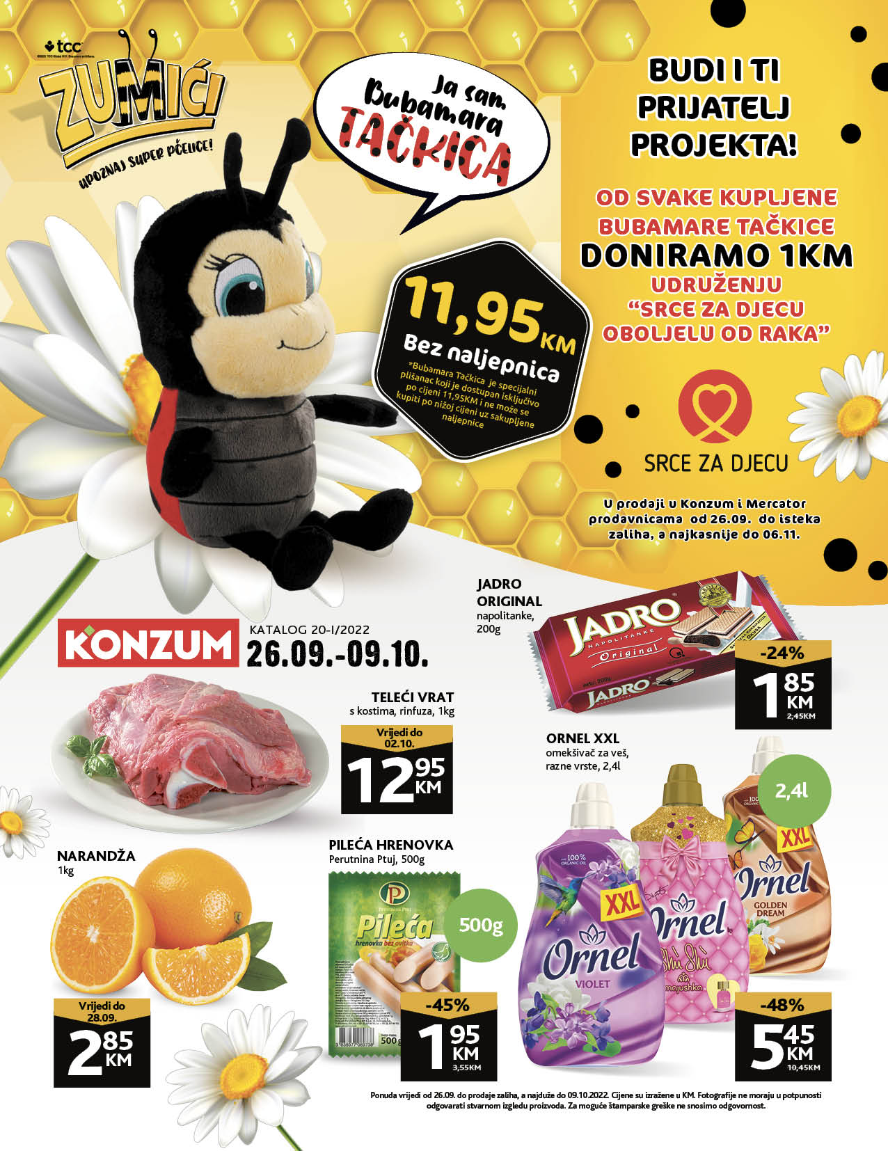 KONZUM redovni katalog SEPTEMBAR i OKTOBAR 2022 nove cijene od 26.9. do 9.10.2022. Page 01