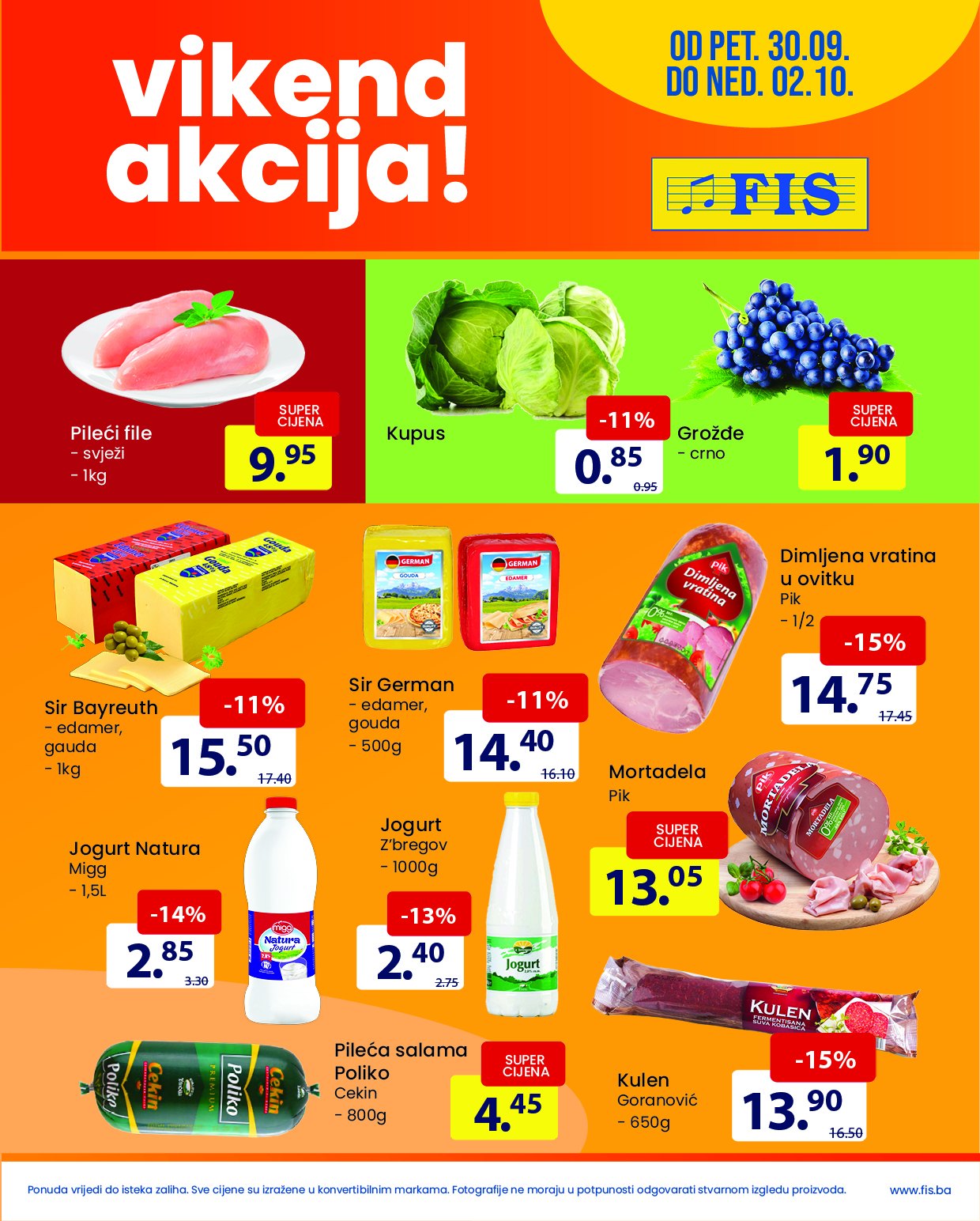 FIS vikend akcija NOVO snizenje od 30.9. do 2.10.2022 1 FIS vikend akcija NOVO snizenje od 30.9. do 2.10.2022 1