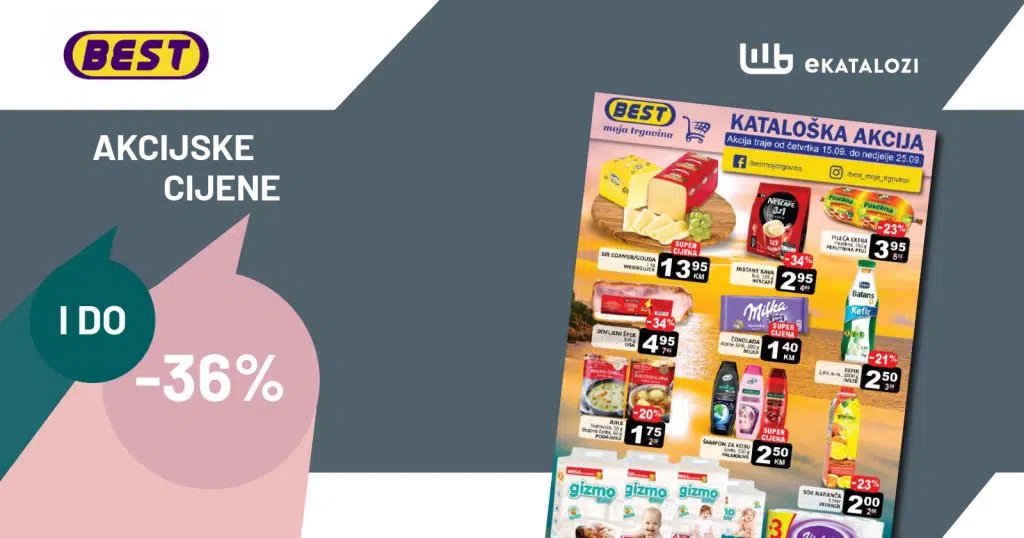 BEST Kataloška akcija 【SNIŽENJE I DO 36%】SEPTEMBAR 2022 super katalog od 15.9. do 25.9.2022.