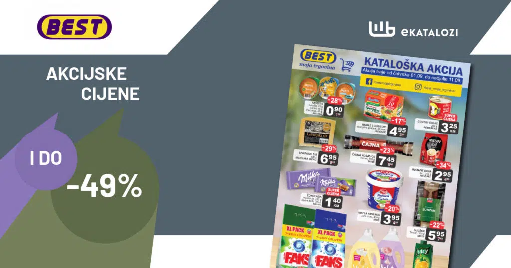 BEST Kataloška akcija 【SNIŽENJE I DO 49%】SEPTEMBAR 2022 super sniženje od 1.9. do 11.9.2022.