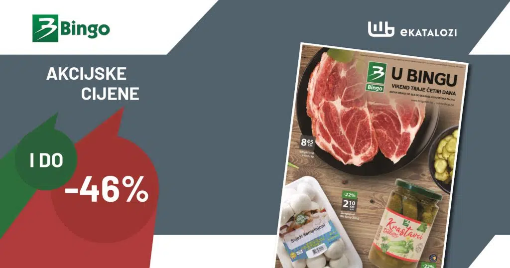 BINGO Vikend akcija ▷【Sniženje do 46%】 SEPTEMBAR 2022 super ponuda od 22.9. do 25.9.2022.