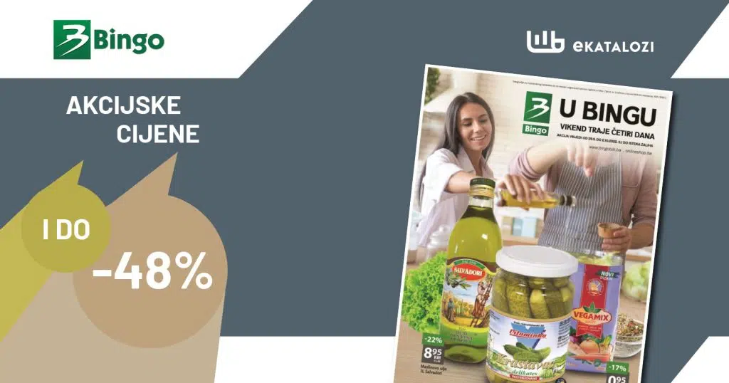 BINGO Vikend akcija ▷【Sniženje do 48%】 SUPER SNIŽENJE od 29.9. do 2.10.2022.
