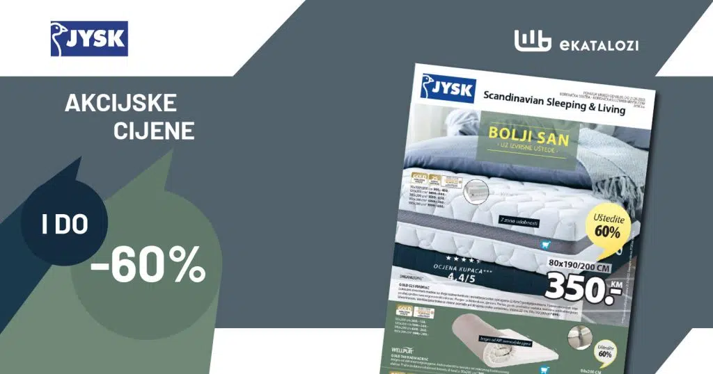 JYSK katalog BiH SEPTEMBAR 2022 NOVA akcija od 8.9. do 21.9.2022.