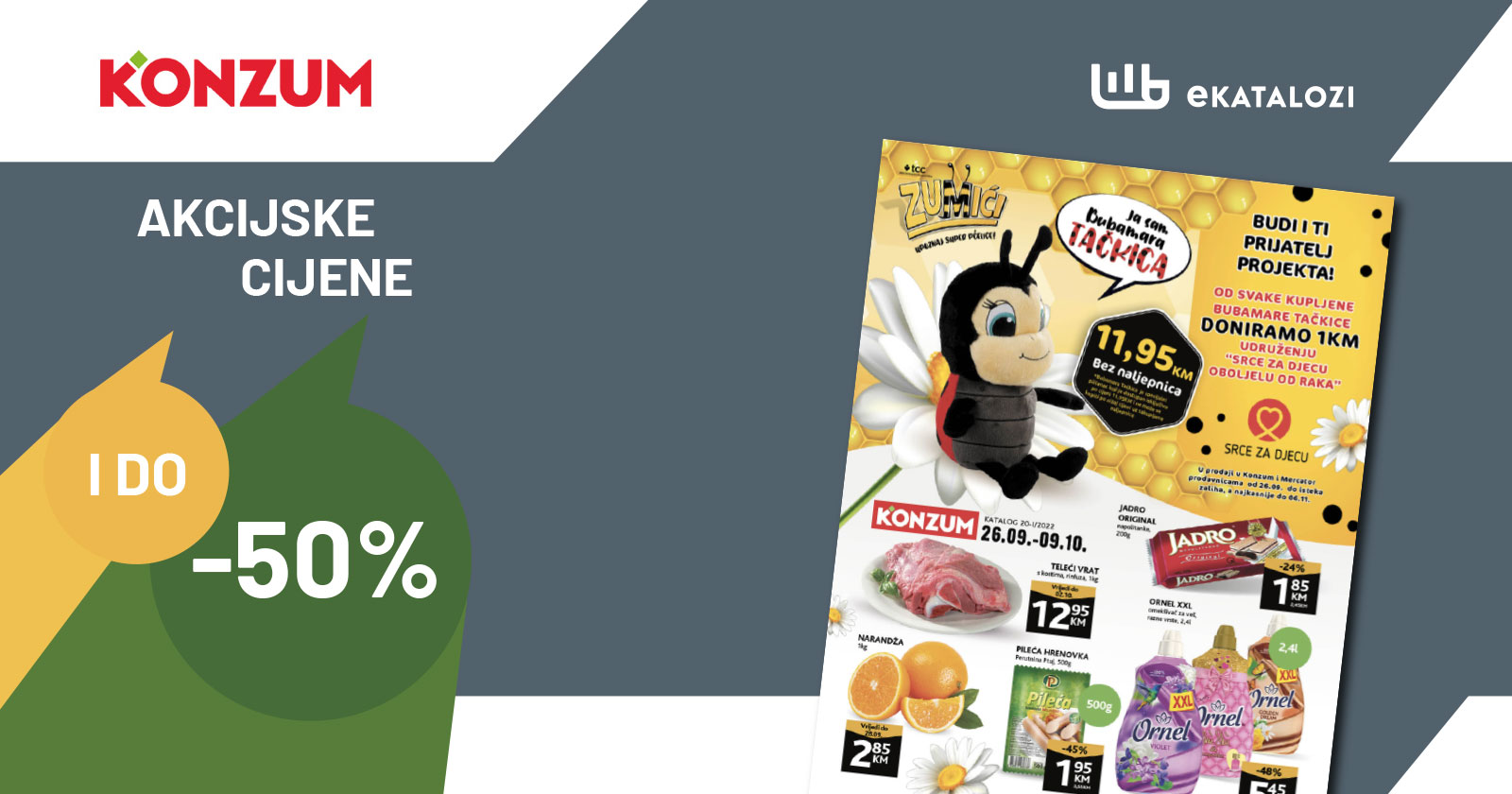 KONZUM redovni katalog SEPTEMBAR i OKTOBAR 2022 nove cijene od 26.9. do 9.10.2022