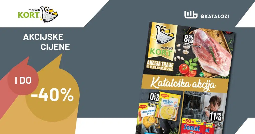 KORT katalog【SNIŽENJE do 40%】SEPTEMBAR i OKTOBAR 2022 super akcija do 5.10.2022.
