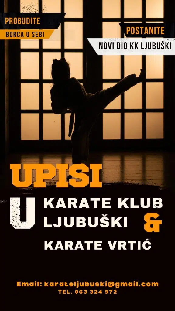 Karate klub Ljubuški vrši upis novih članova