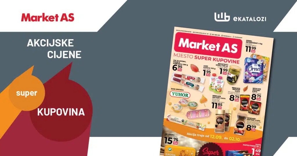 MARKET AS Katalog ▷【Sniženje】SEPTEMBAR 2022 super akcija od 12.9. do 2.10.2022.