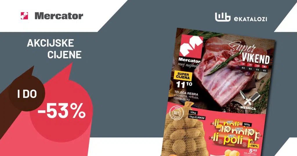MERCATOR Vikend akcija ▷【Sniženja do 53%】 SEPTEMBAR 2022 novi katalog od 15.9. do 18.9.2022.