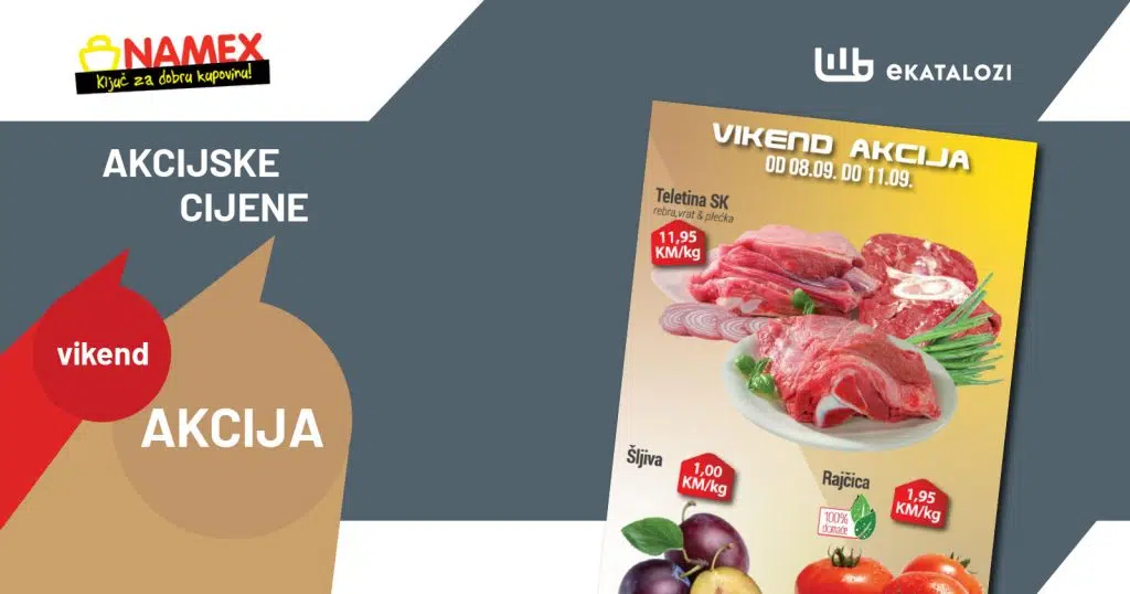 NAMEX Vikend akcija ▷【NOVO sniženje】SEPTEMBAR 2022 novo sniženje od 8.9. do 11.9.2022.