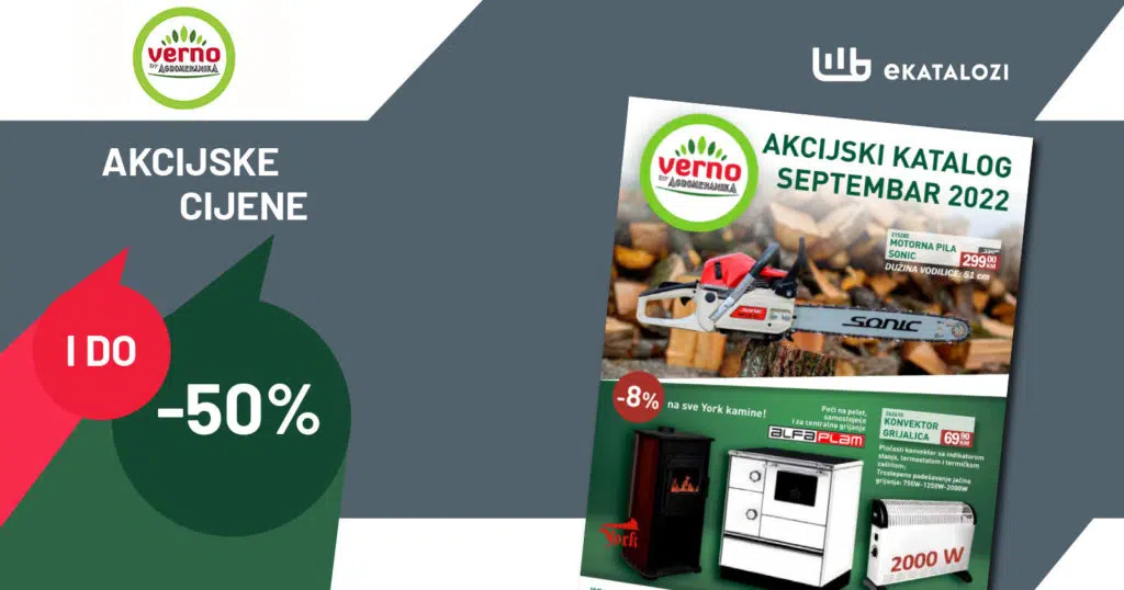 VERNO AGROMEHANIKA Katalog 【SNIŽENJE do 50%】SEPTEMBAR 2022 super akcija od 1.9. do 30.9.2022.