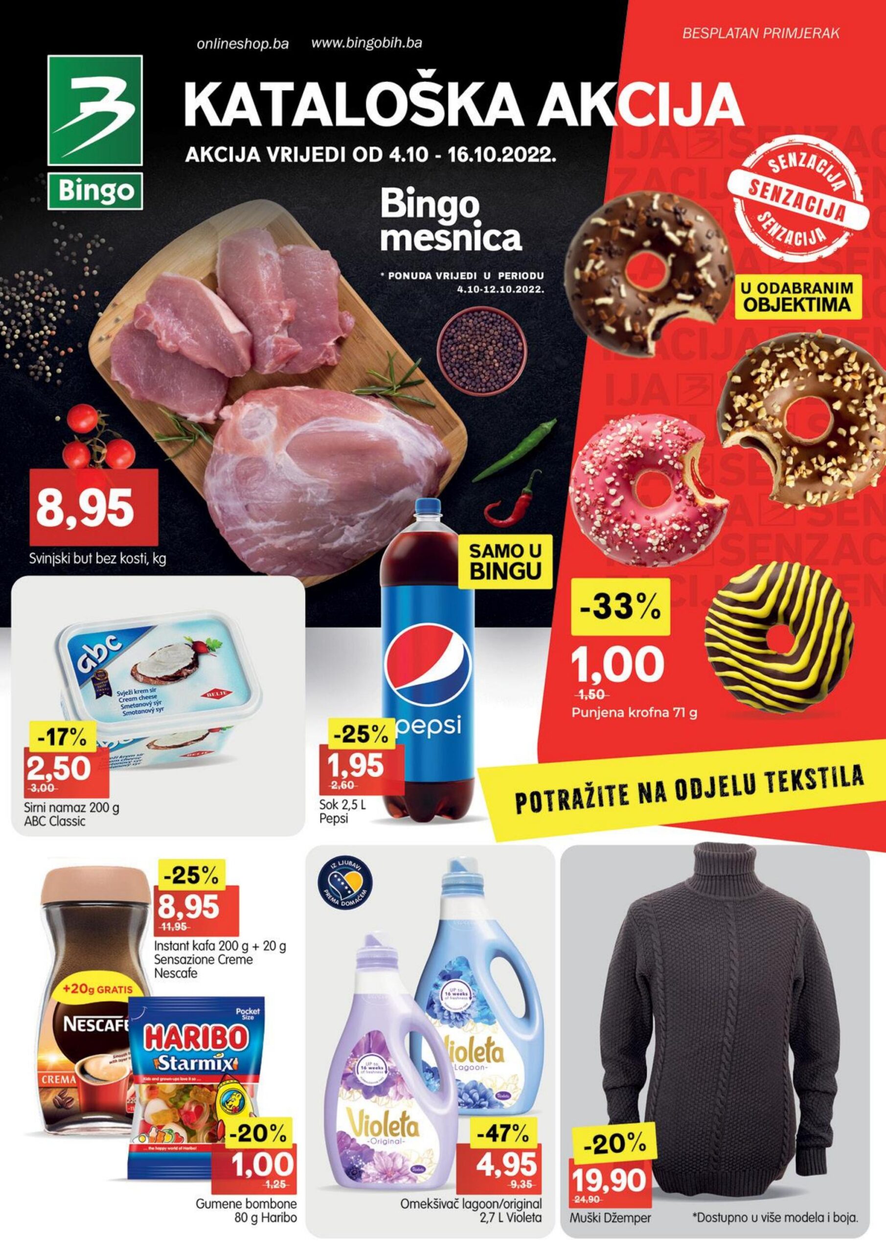 BINGO kataloska akcija OKTOBAR 2022 super akcija od 4.10. do 16.10.2022 1