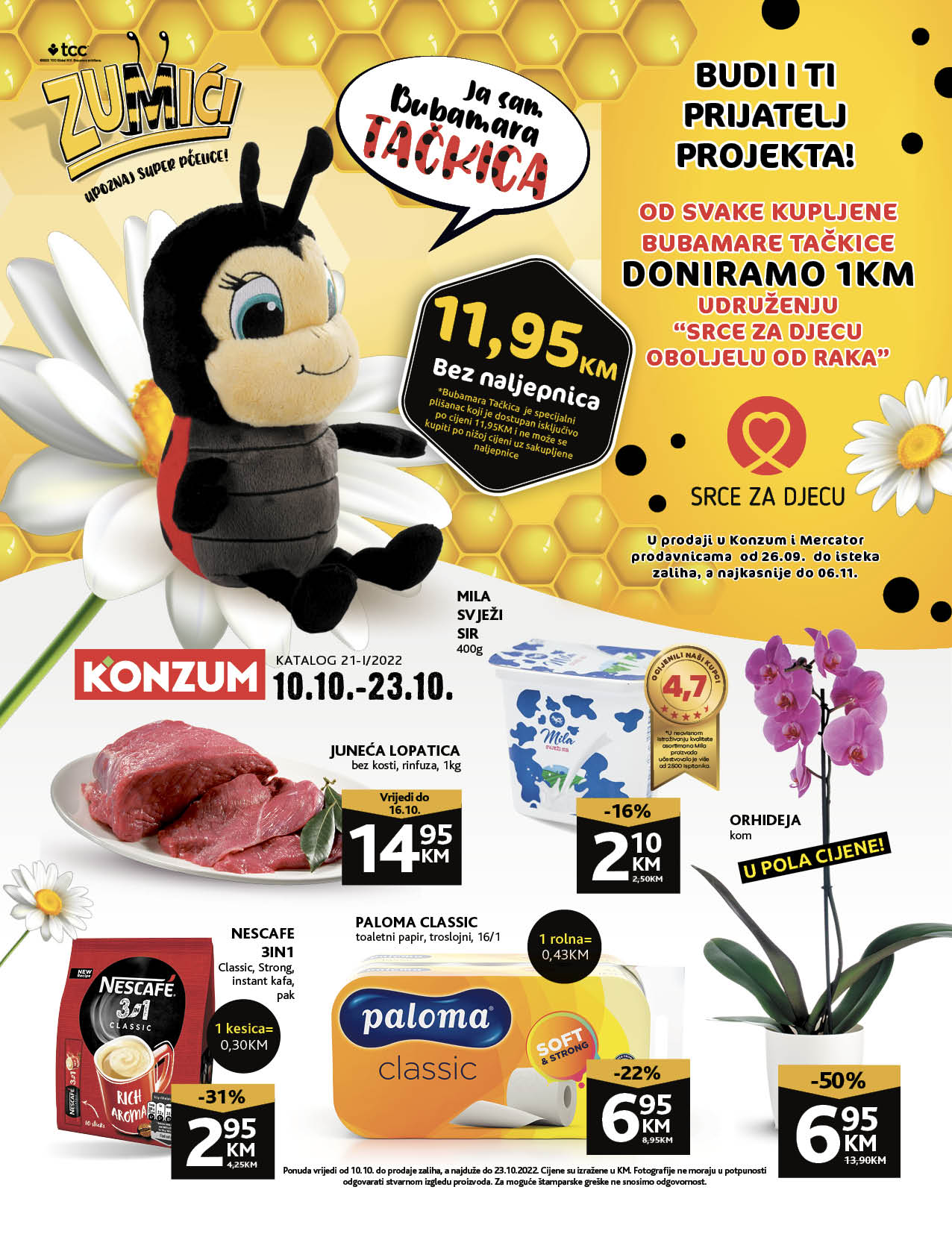 KONZUM redovni katalog OKTOBAR 2022 nove snizene cijene od 10.10. do 23.10.2022. Page 01