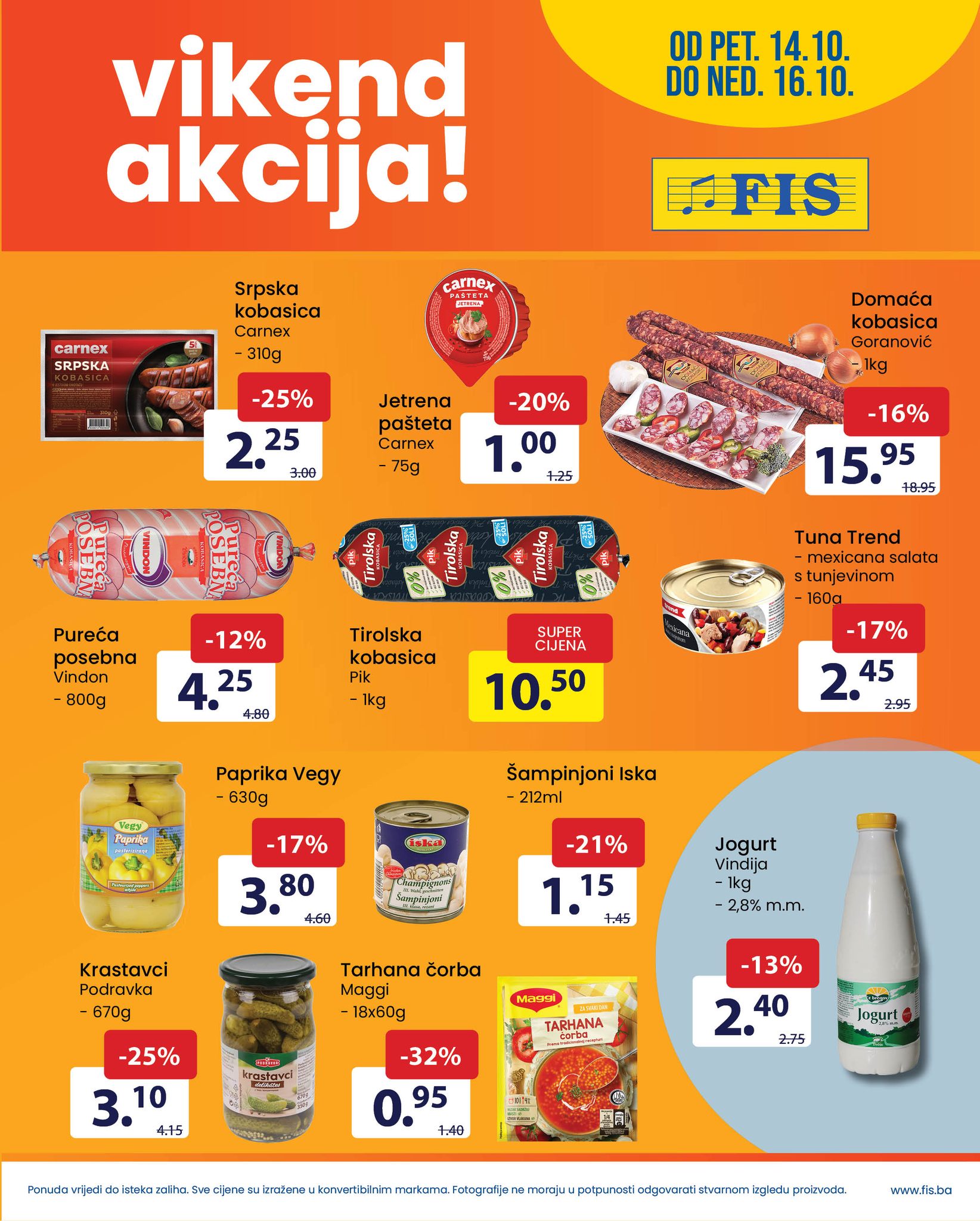 FIS vikend akcija OKTOBAR 2022 nova ponuda od 14.10. do 16.10.2022 1 FIS vikend akcija OKTOBAR 2022 nova ponuda od 14.10. do 16.10.2022 1