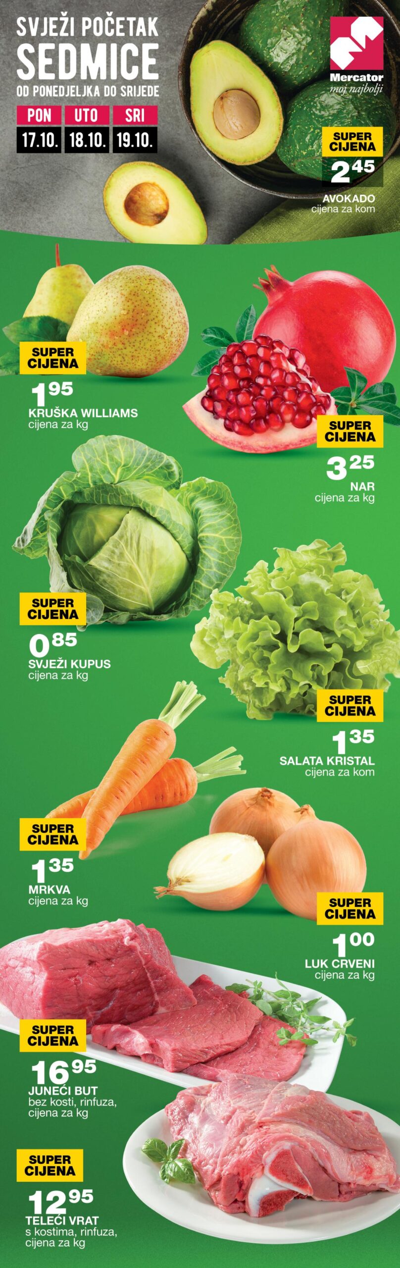 MERCATOR pocetak sedmice OKTOBAR 2022 snizenje od 17.10. do 19.10.2022 2