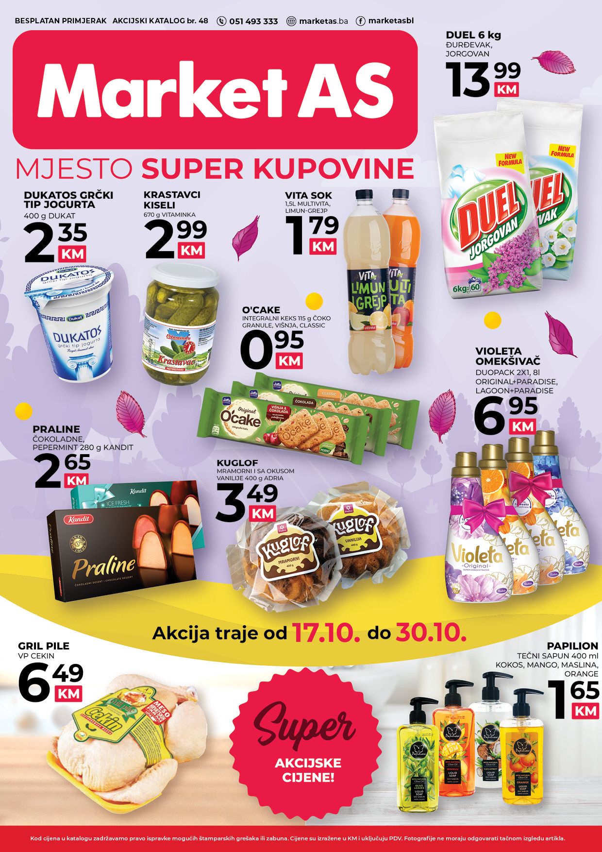 MARKET AS katalog OKTOBAR 2022 super cijene od 17.10. do 30.10 2 MARKET AS katalog OKTOBAR 2022 super cijene od 17.10. do 30.10 2