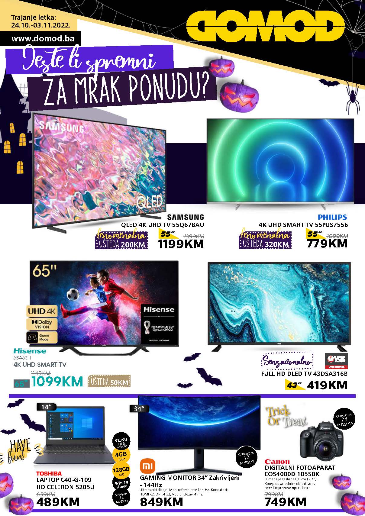DOMOD katalog OKTOBAR 2022 FENOMENALNA snizenjea od 24.10. do 3.11.2022. Page 1 DOMOD katalog OKTOBAR 2022 FENOMENALNA snizenjea od 24.10. do 3.11.2022. Page 1