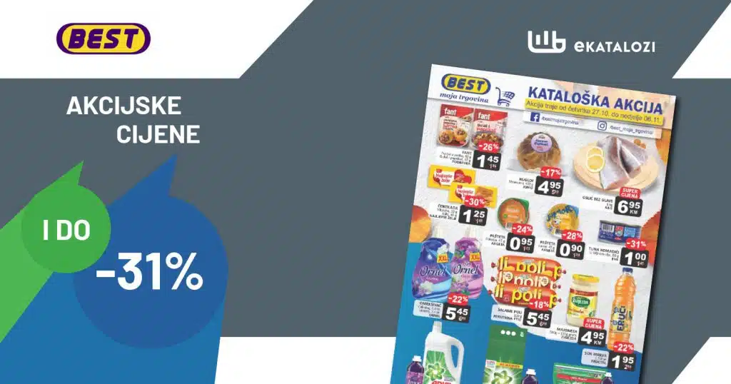 BEST katalog 【SNIŽENJE I DO 31%】OKTOBAR 2022 akcija od 27.10. do 6.11.2022.