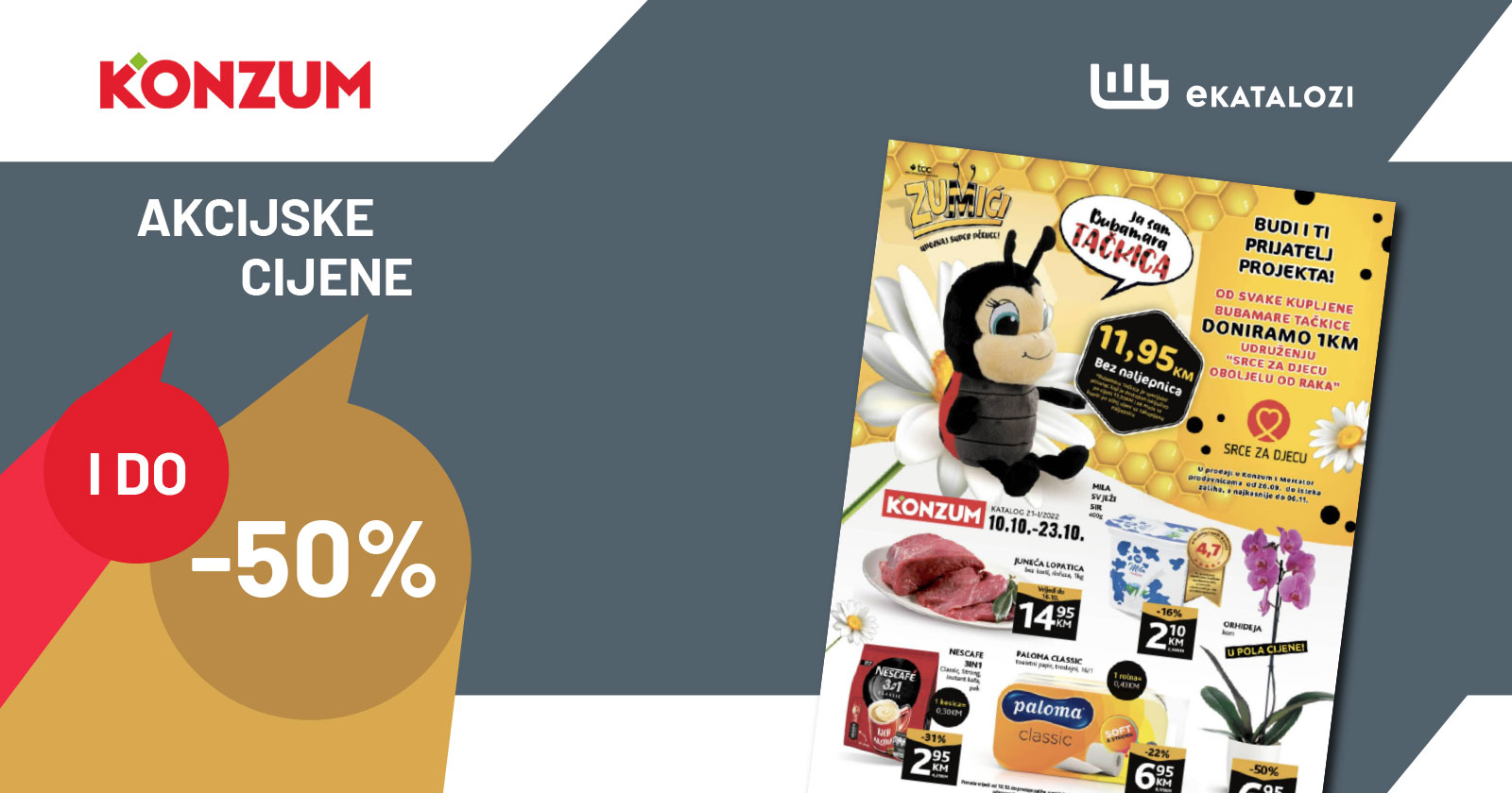 KONZUM redovni katalog OKTOBAR 2022 nove snizene cijene od 10.10. do 23.10.2022