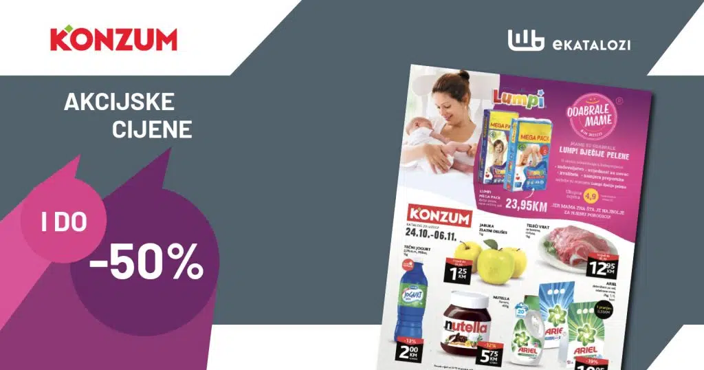 KONZUM redovni katalog OKTOBAR 2022 super sniženje od 24.10. do 6.11.2022