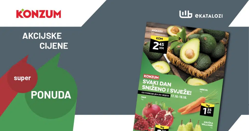 KONZUM Vikend akcija ▷【NOVO】OKTOBAR 2022 super akcija 17.10. do 19.10.2022.