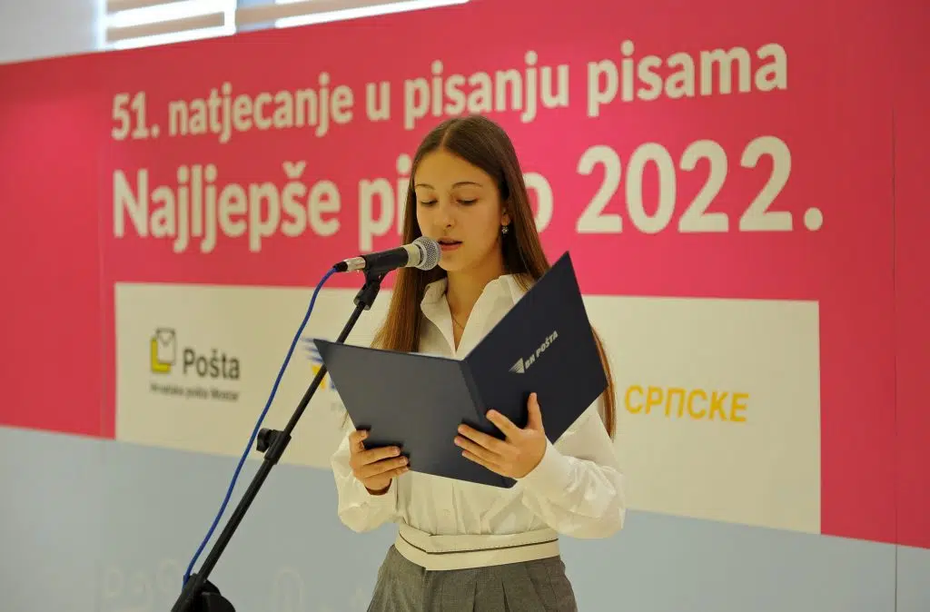 Učenica Najda Milišić napisala najljepše pismo u BiH