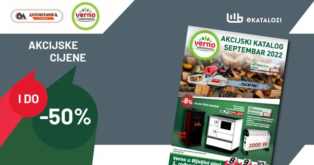 VERNO AGROMEHANIKA katalog 【SNIŽENJE i do 50%】OKTOBAR 2022 super sniženje od 4.10. do 31.10.2022.