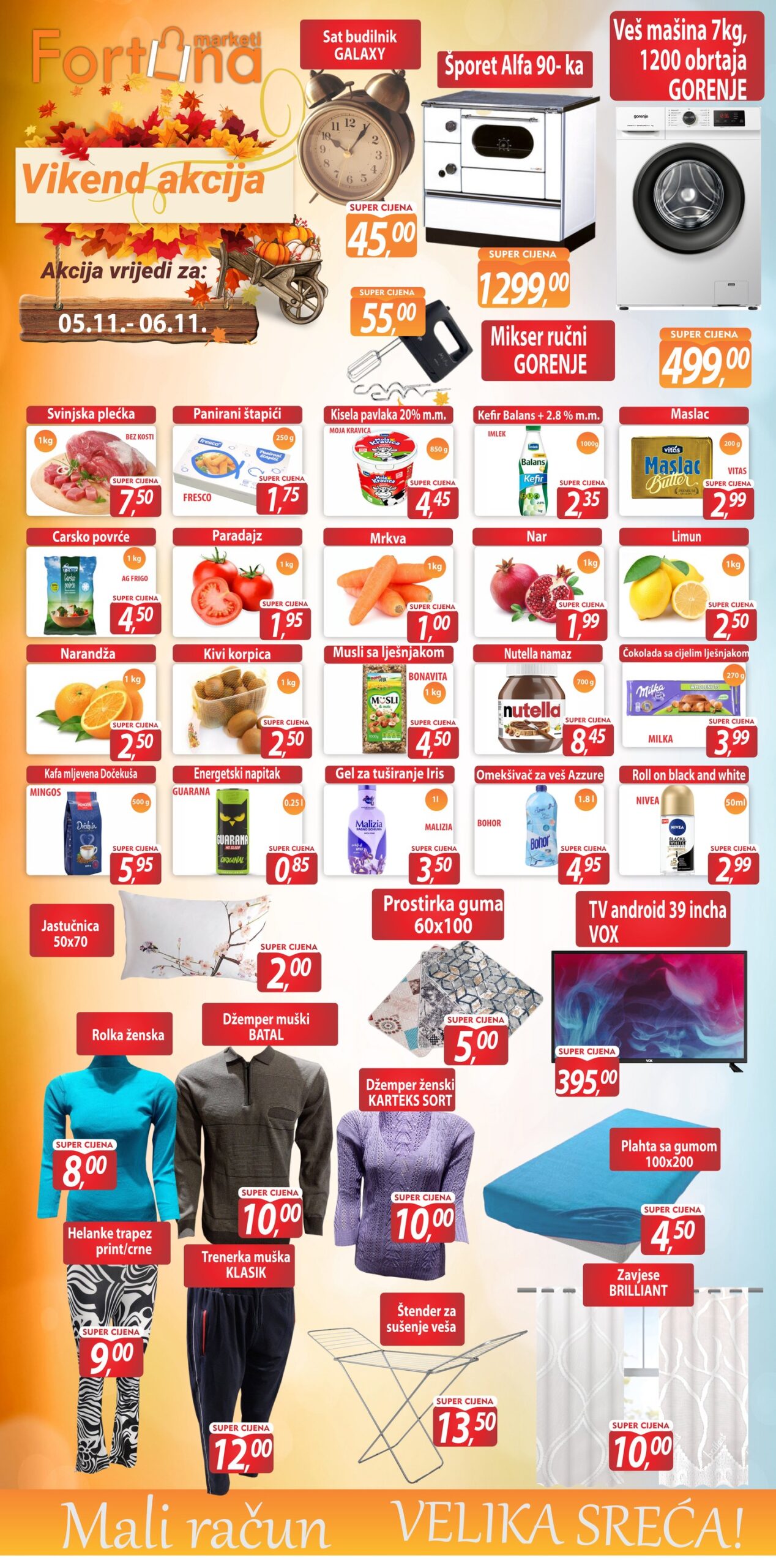 FORTUNA vikend akcija NOVEMBAR 2022 super akcija od 5.11. do 6.11.2022 2 FORTUNA vikend akcija NOVEMBAR 2022 super akcija od 5.11. do 6.11.2022 2