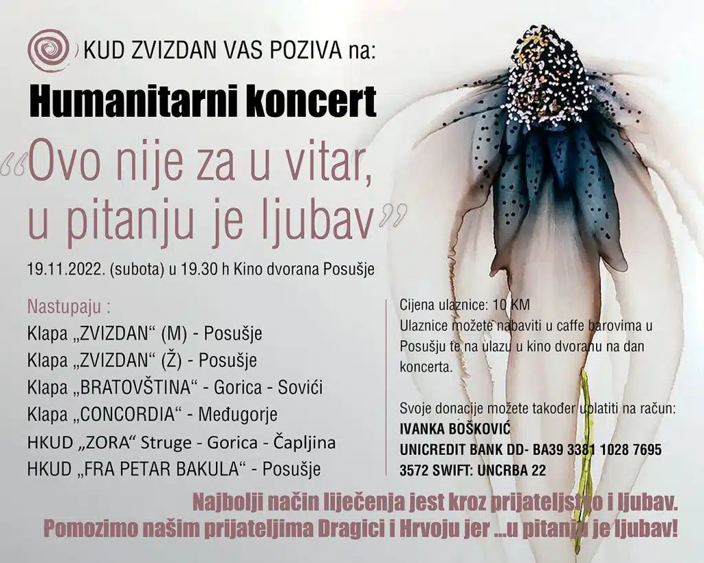 Humanitarna akcija i koncert za Dragicu Bošković: ”Ovo nije za u vitar, u pitanju je ljubav”